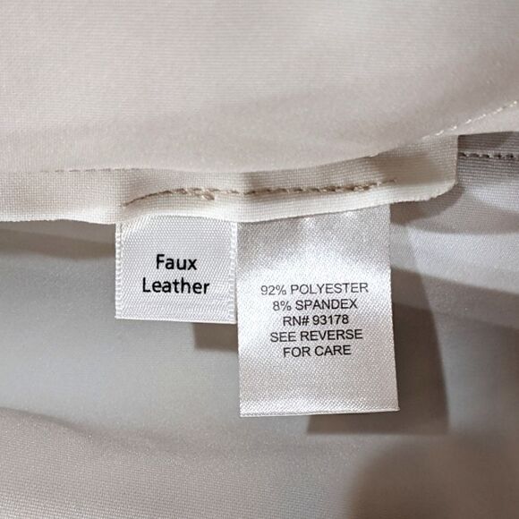 Workshop Republic Clothing Oversized Cream & Blue Plaid Faux Leather Shacket S - Picture 9 of 9